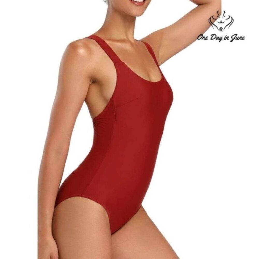 First Way Crossback Adjustable Strap One Piece Swimsuit Size XL